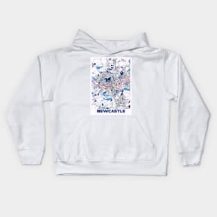 Newcastle - United Kingdom MilkTea City Map Kids Hoodie